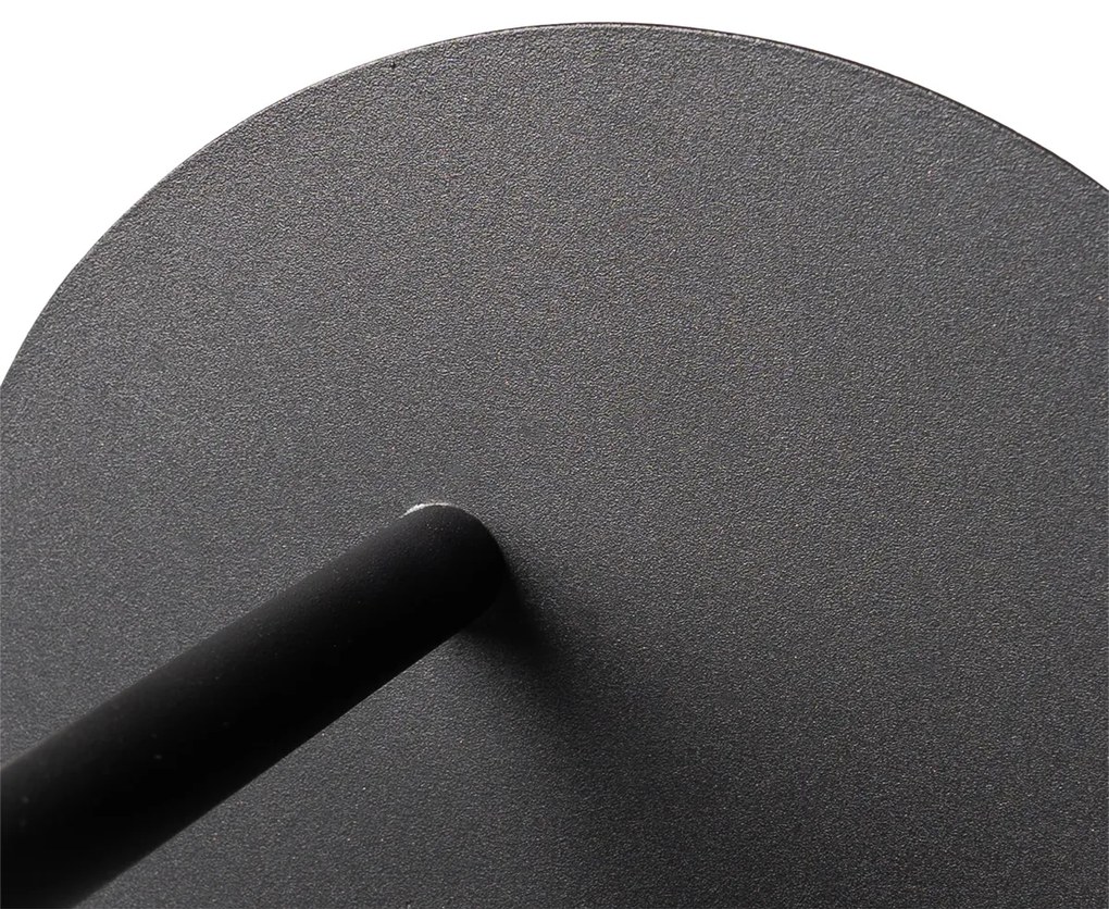 Art Deco wandlamp zwart en smoke glas - Flore