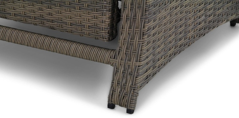 Bistroset 2 personen Wicker Grijs Garden Collections Detroit