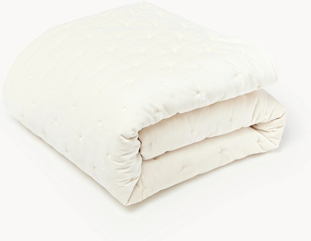 Fluwelen gewatteerde bedsprei Cheryl