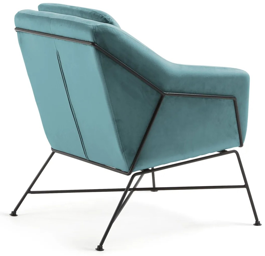 Kave Home Brida Armfauteuil Fluweel Turquoise