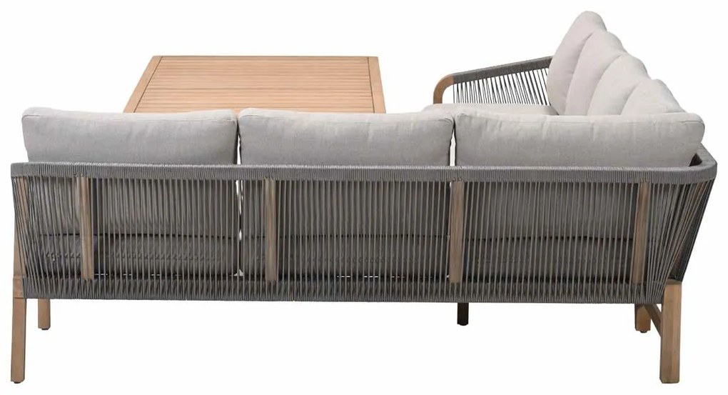 Garden Impressions Alora lounge dining set 3-delig rechts - grey sand