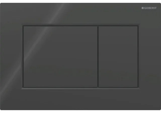 Geberit Sigma01 bedieningsplaat - 2-toets spoeling - vierkant - glans zwart 115.660.DW.1