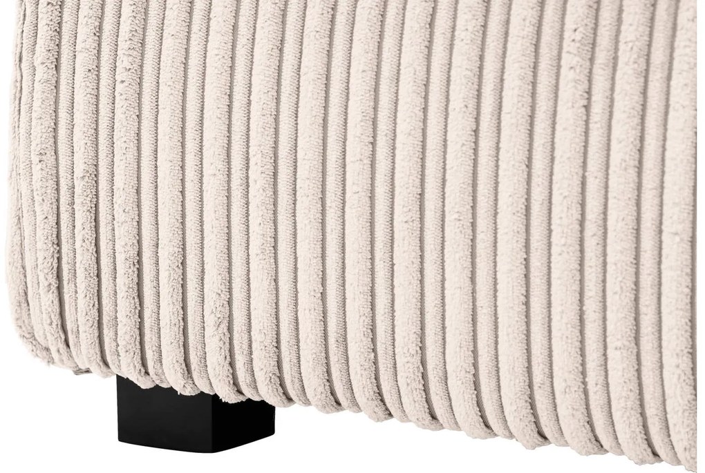 Goossens Bank Ravenia beige, stof, 2,5-zits, stijlvol landelijk met ligelement links