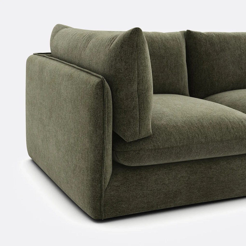 Modulaire 3-zitsbank in gemêleerd polyester, Malo