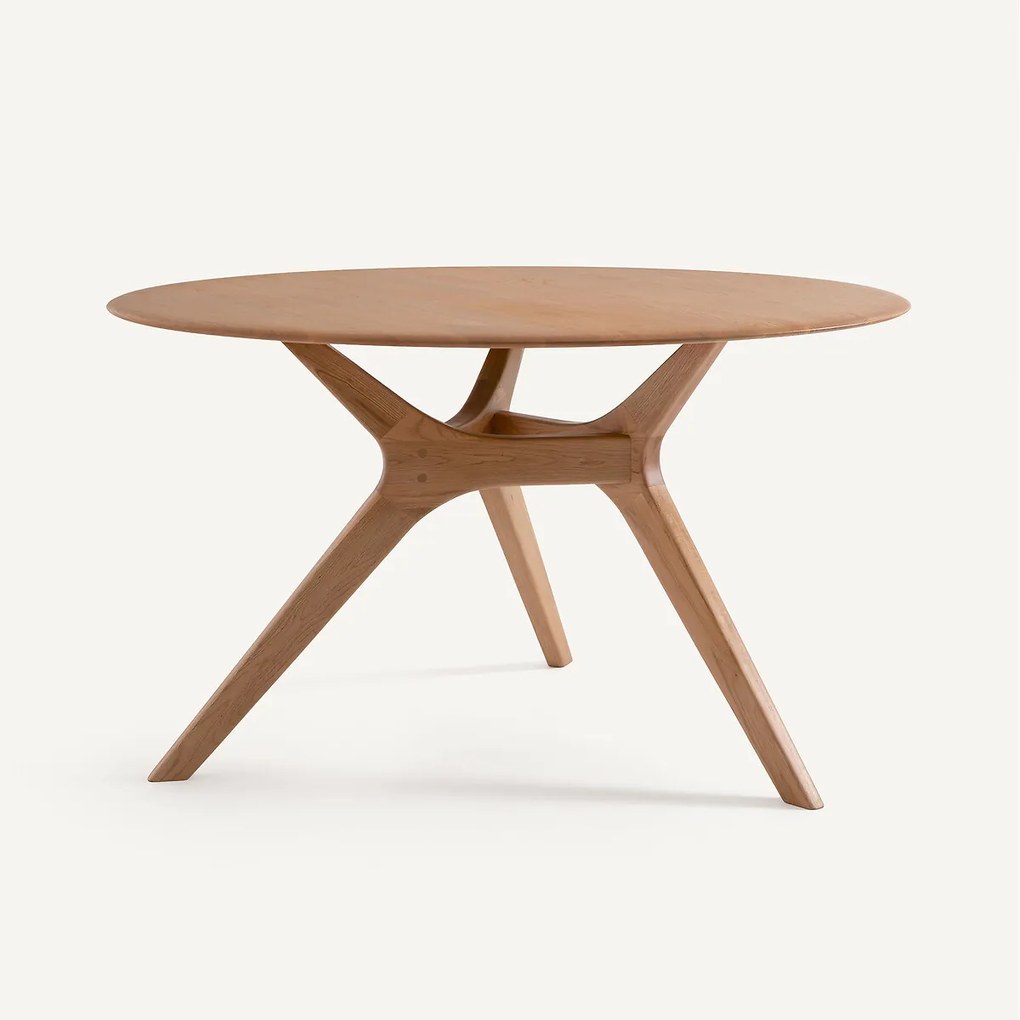 Ronde tafel in massieve eik Ø130 cm, Maricielo