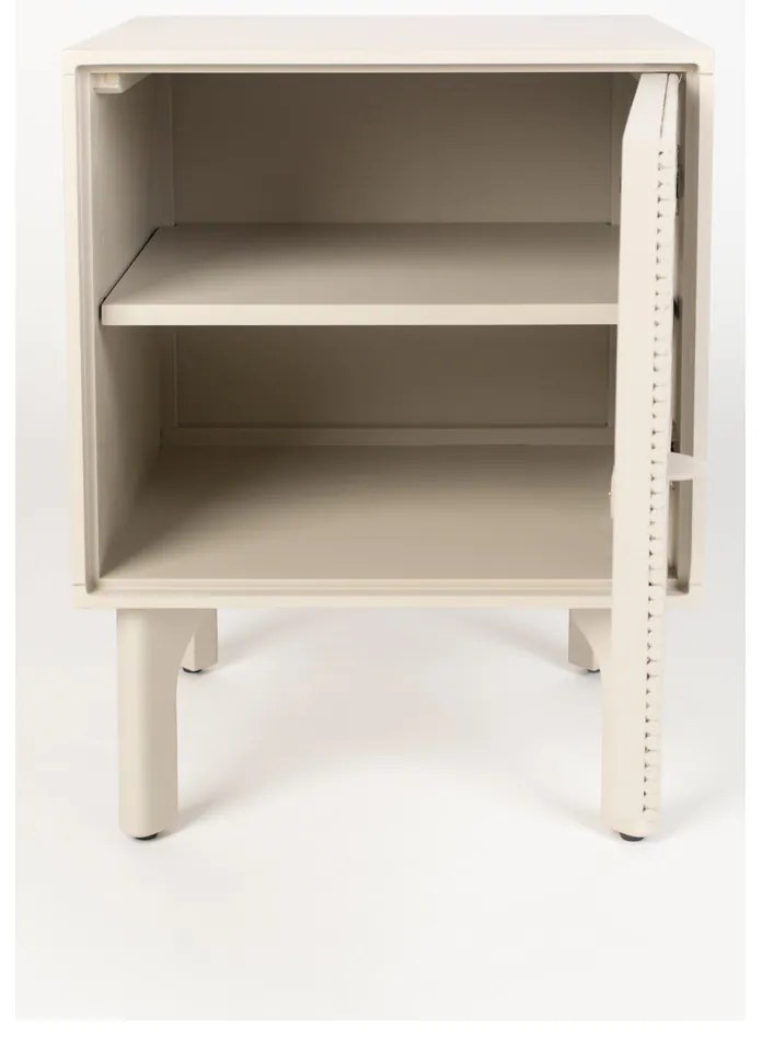 Zuiver Morning Beige Nachtkastje Met Ribbels - 45x40x58cm.