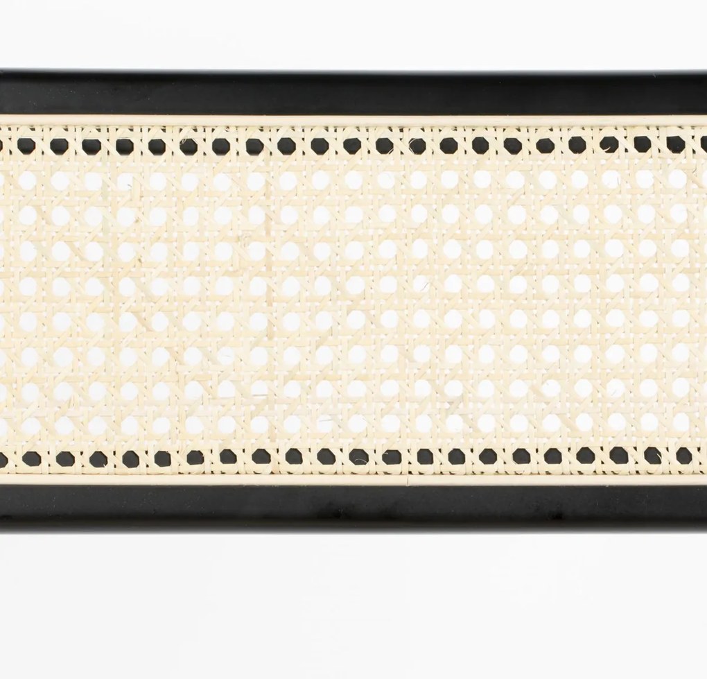 Zuiver Jort Lage Retro Barkruk Met Rotan Zwart