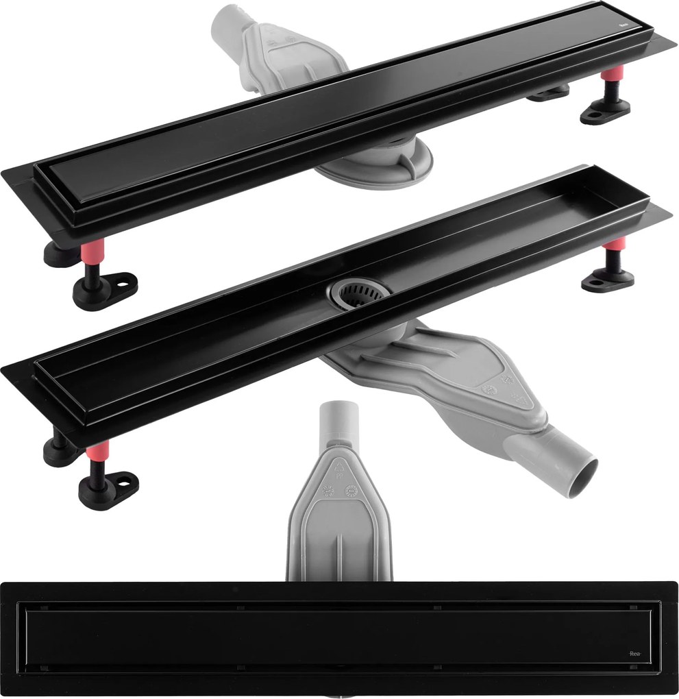 Lineaire afvoer REA Neox Superflow Black 90