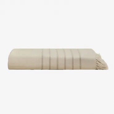 Calicut Katoenen Strandlaken 200 X 200 Cm & Tapioca Beige - Sklum