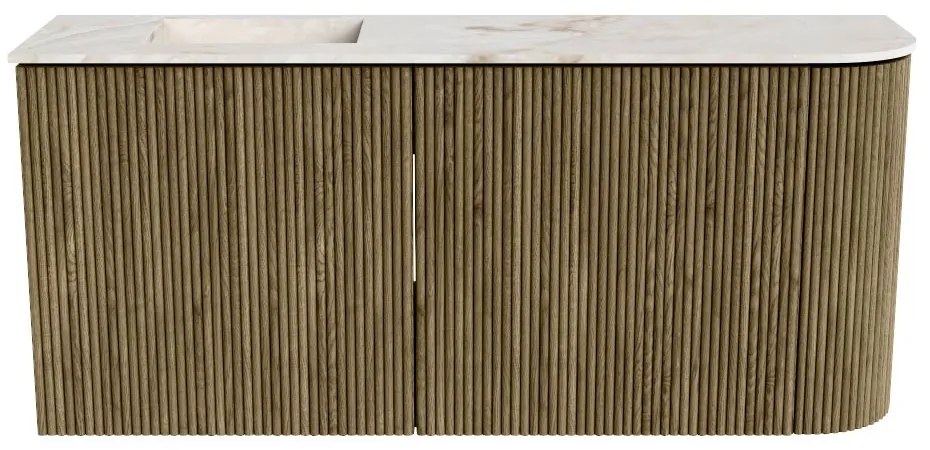 Mondiaz Joya DLux 90cm toiletmeubel ronding rechts dusk met wastafel faye links 1 kraangat frappe