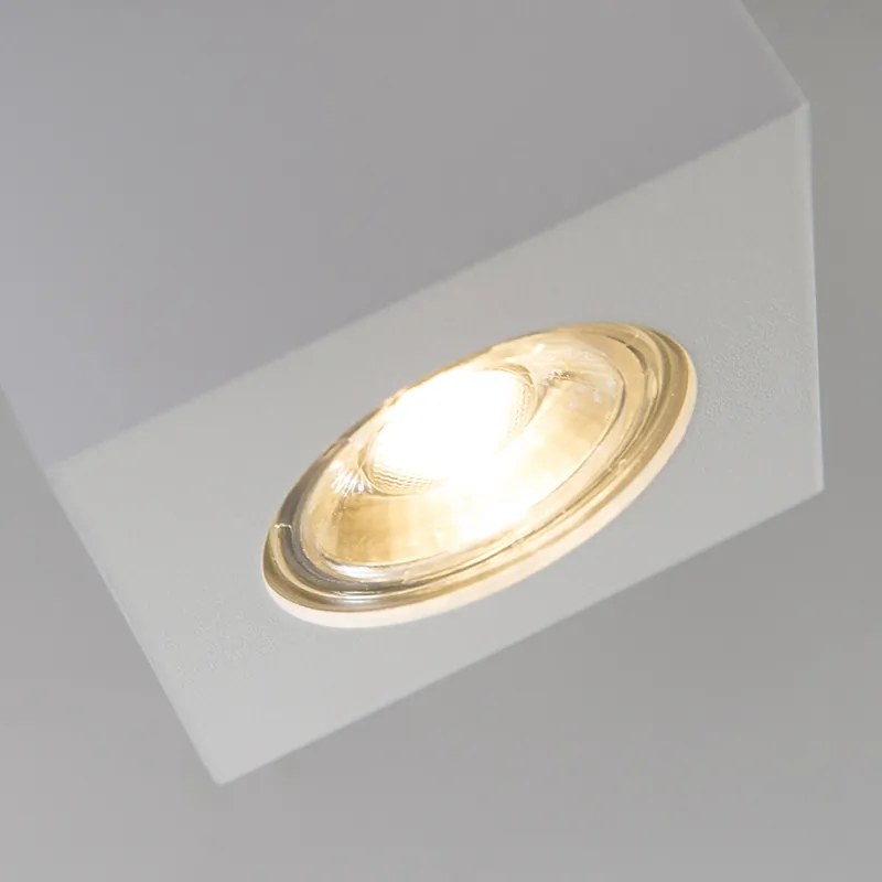 Design opbouwSpot / Opbouwspot / Plafondspot wit GU10 50mm - Quba 2 Design, Modern GU10 kubus / vierkant Binnenverlichting Lamp