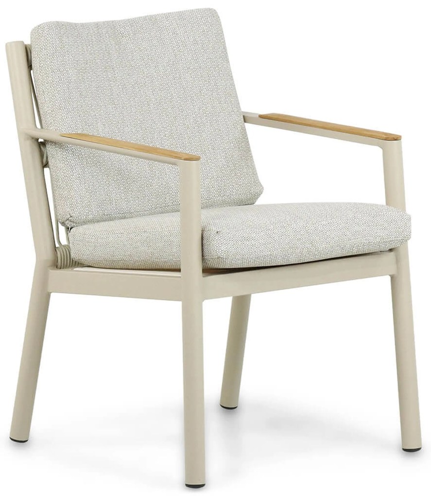 Tuinset 6 personen 240 cm Aluminium/rope Taupe Coco Sevilla/Boston