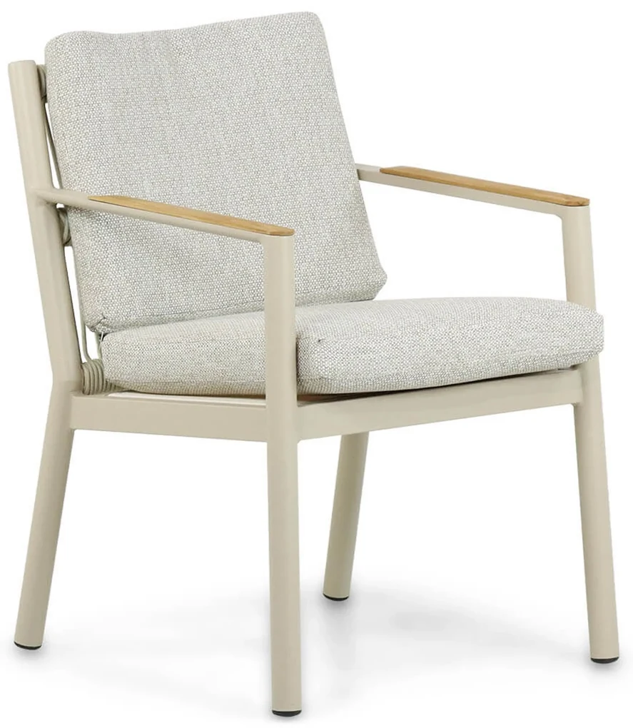 Tuinset 6 personen 240 cm Aluminium/rope Taupe Coco Sevilla/Brighton