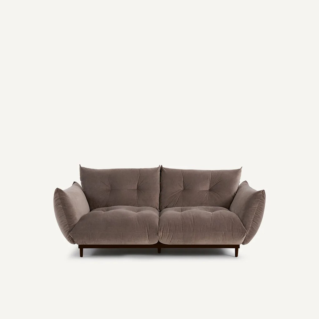 3-zits compacte bank in stoned fluweel, VITORIA