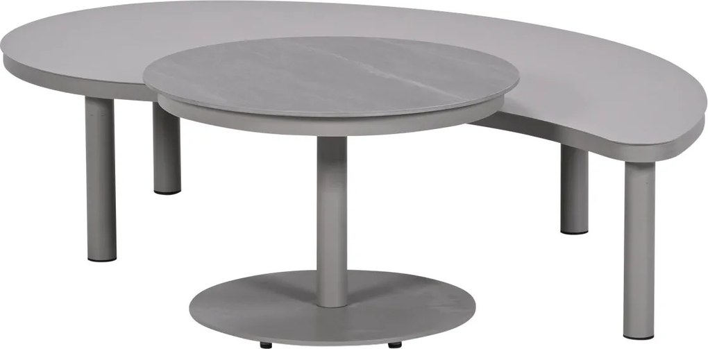 Garden Impressions Zante loungetafels set van 2 - taupe - cantostone Napoli sand