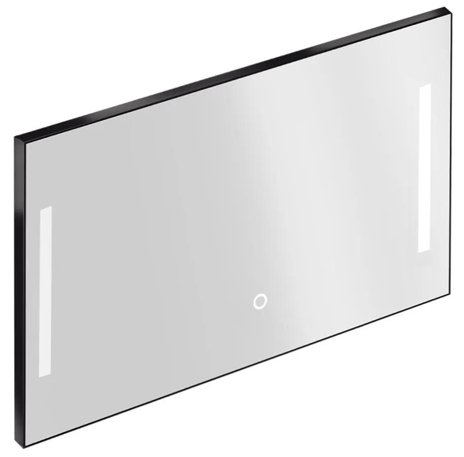 Badkamerspiegel met Verlichting Xenz Pacengo Industrieel Zwart Frame en Spiegelverwarming (ALLE MATEN)