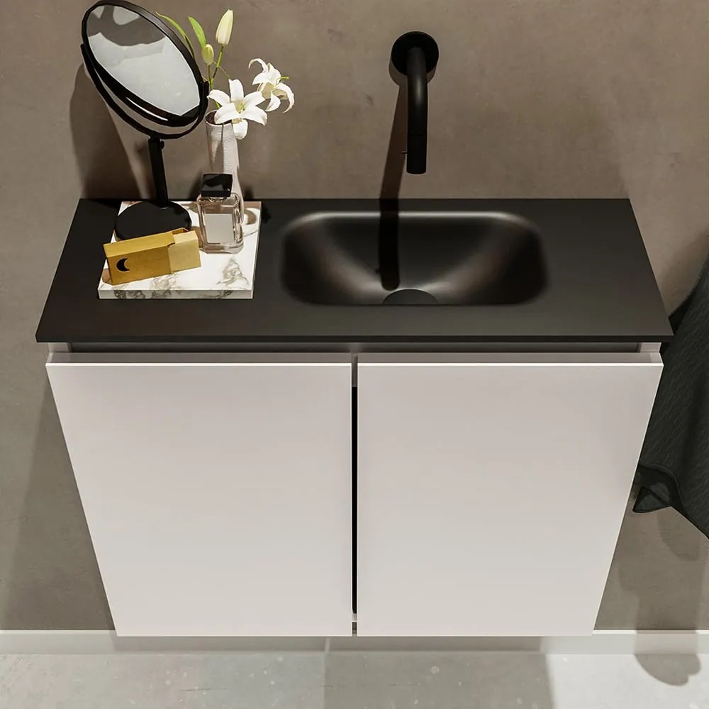 Mondiaz Ture 60cm toiletmeubel linen met wastafel urban rechts geen kraangat