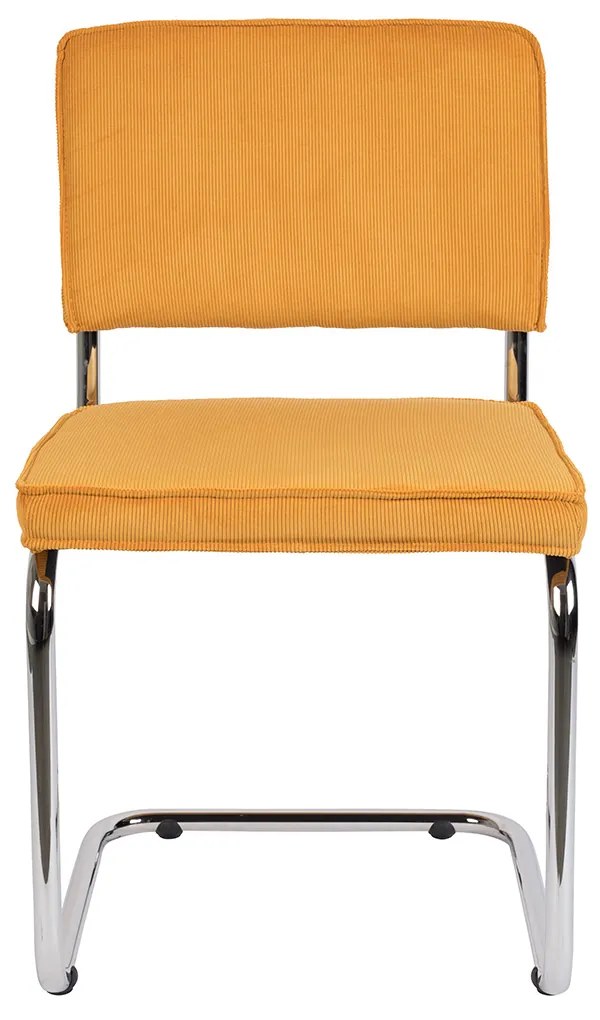 Zuiver Ridge Rib Retro Stoel Ribstof Geel