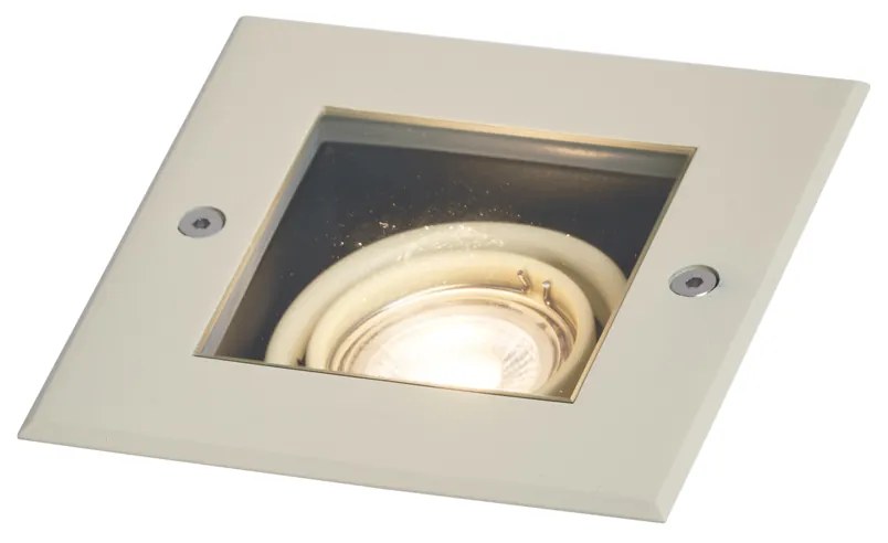 Moderne grondspot beige GU10 50mm draai- en kantelbaar IP65 - Oneon