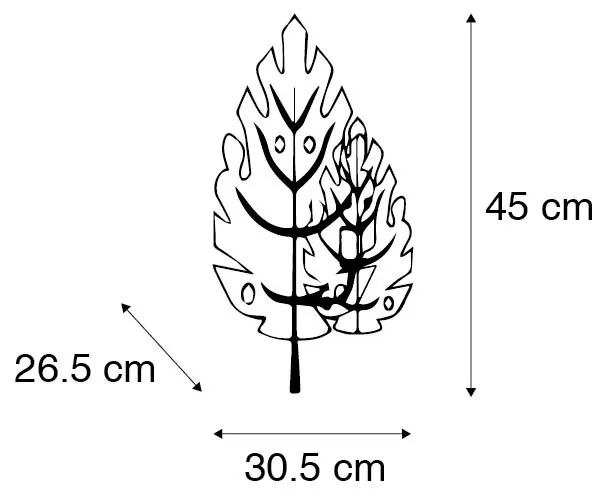Design wandlamp antiek goud - Carballo