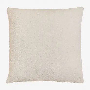 Vierkant Kussen (50x50 Cm) Bruna Corduroy Beige – Linnen - Sklum