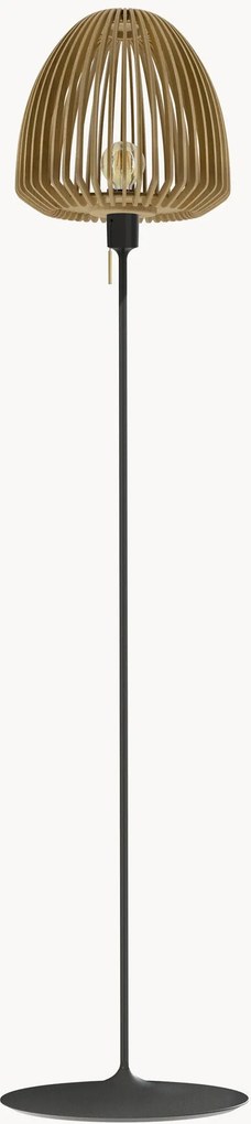 Vloerlamp Clava van eikenhout