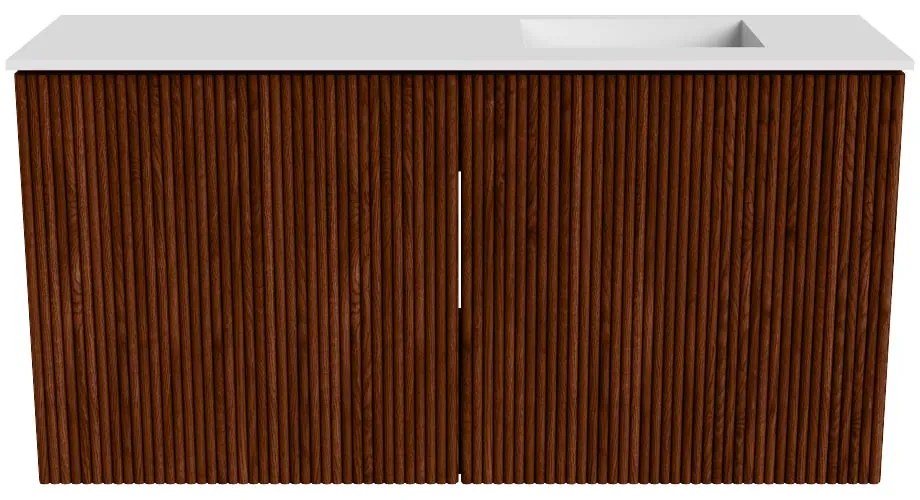 Mondiaz Joya 80cm toiletmeubel ruby met wastafel faye rechts zonder kraangat talc