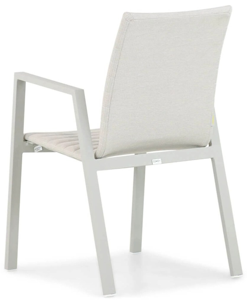 Tuinset Ronde Tuintafel 4 personen 120 cm Aluminium/textileen Taupe Osmen Joliet/Sand