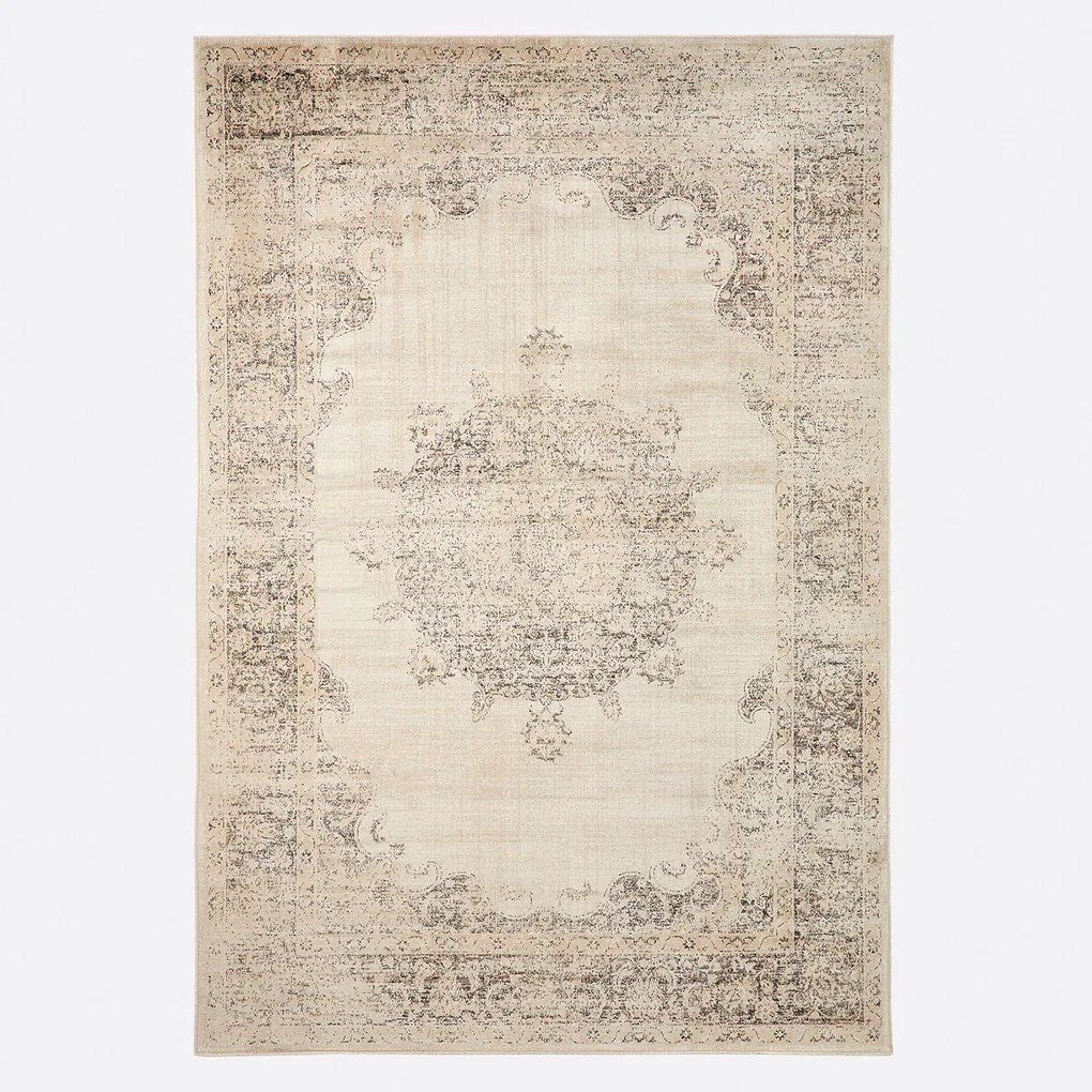 Vintage vloerkleed, bedrukt, used-effect, DIONA