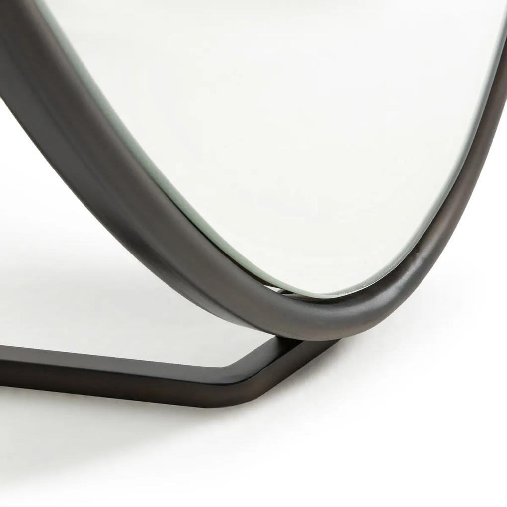 Ovalen spiegel op voet in metaal ijzer, H170cm, Koban