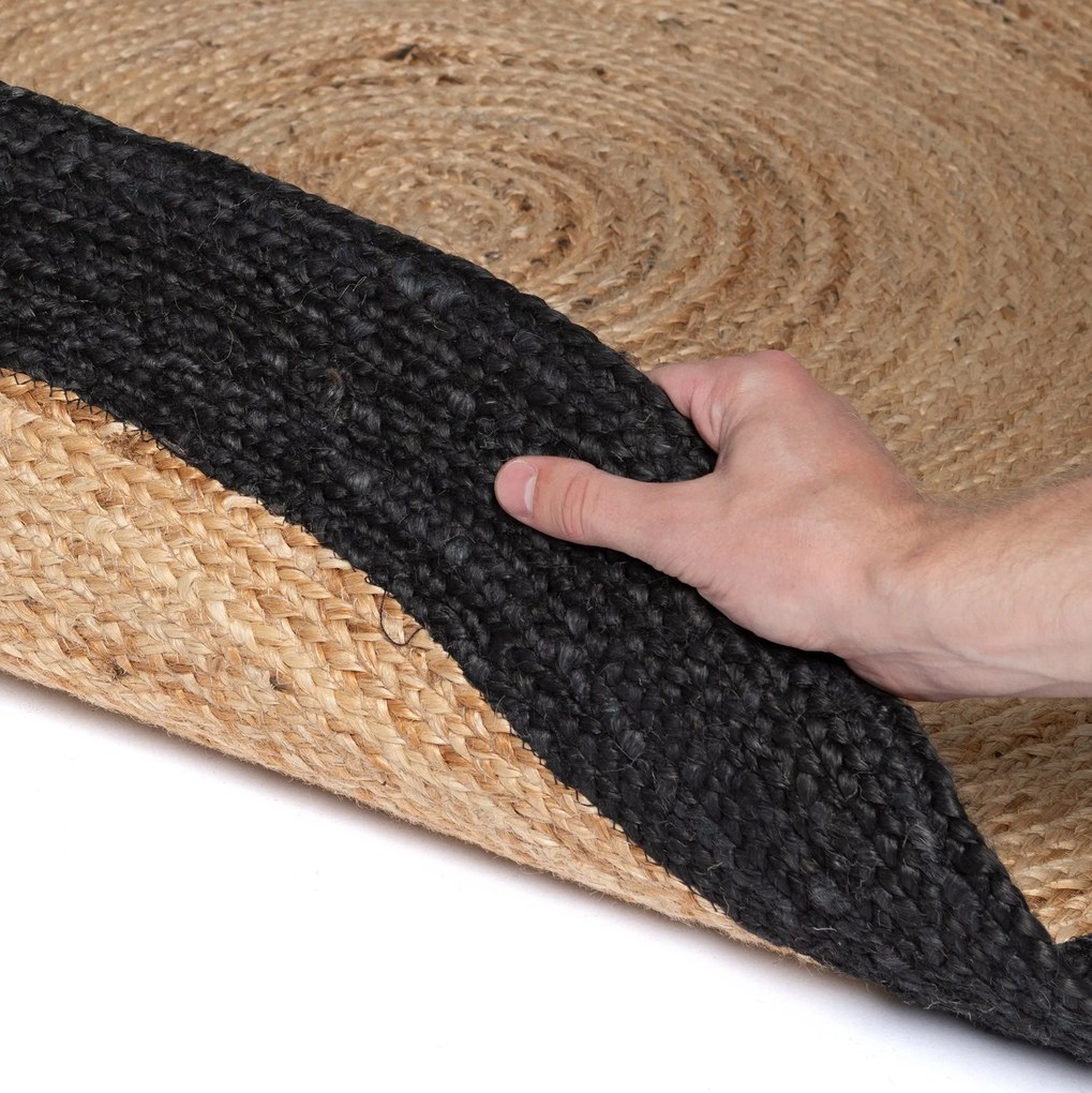 Vloerkleed Nico jute rond | Casa Caron