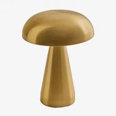Draadloze Led Tafellamp ↑20 Cm Van Ijzer Galina Goud - Sklum