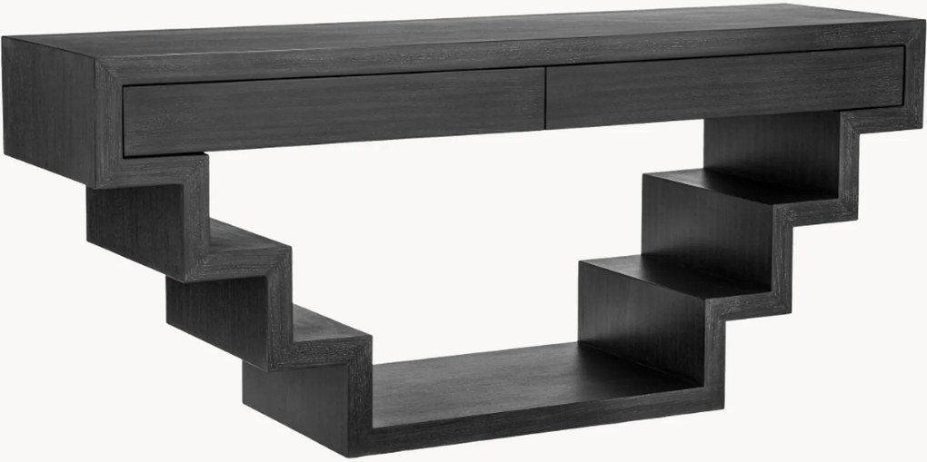 Wandconsole Rialto van hout met lades