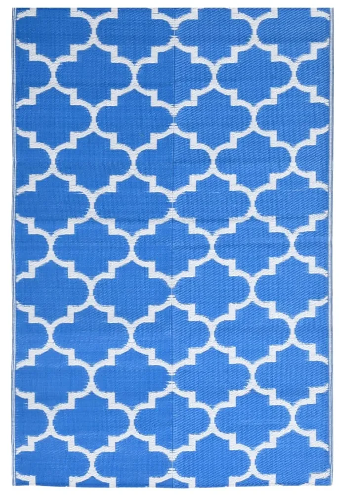 vidaXL Buitenkleed 190x290 cm polypropeen blauw