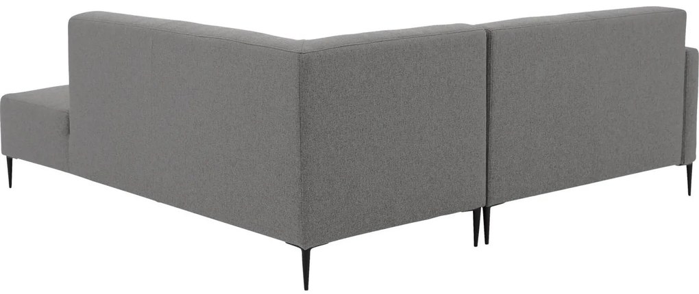 Goossens  Key West grijs, stof, 2-zits, modern design met ligelement rechts