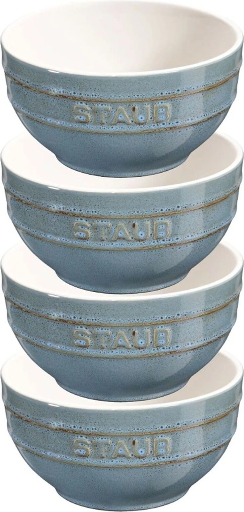 Staub Ceramique Kommenset 12cm / 4-delig, Antiek turquoise - Ceramique - Staub