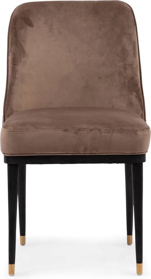 Rivièra Maison - Getty Dining Chair, velvet III, golden mink - Kleur: goud