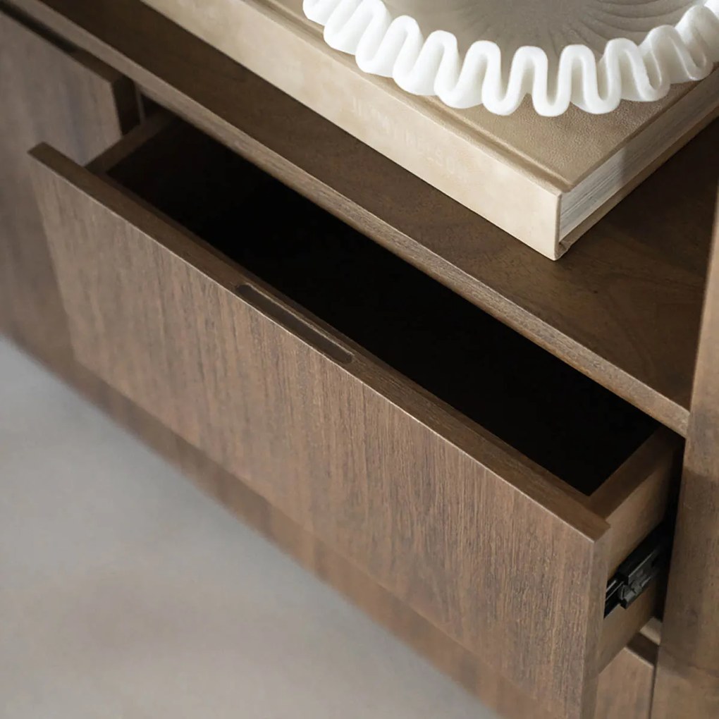 Houten Kast Met Vakken En Deuren - 100x40x180cm.
