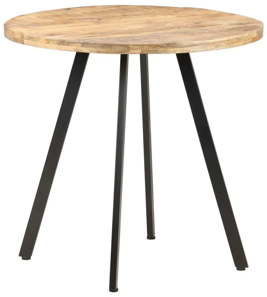 vidaXL Eettafel 80 cm ruw mangohout