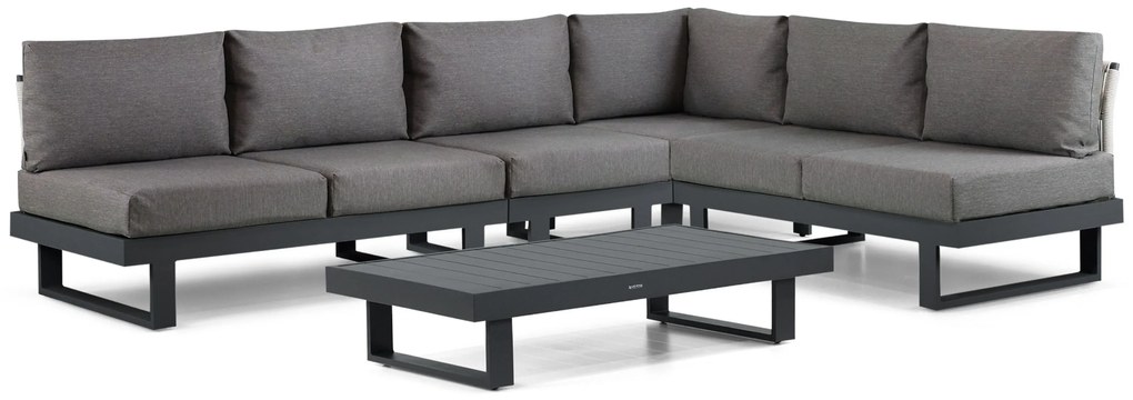 Hoek loungeset 6 personen Aluminium Grijs  Lifestyle Garden Furniture Lorenzo