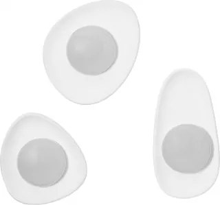 Set Van 3 Led-wandlampen Van Gips Givert Wit - Sklum