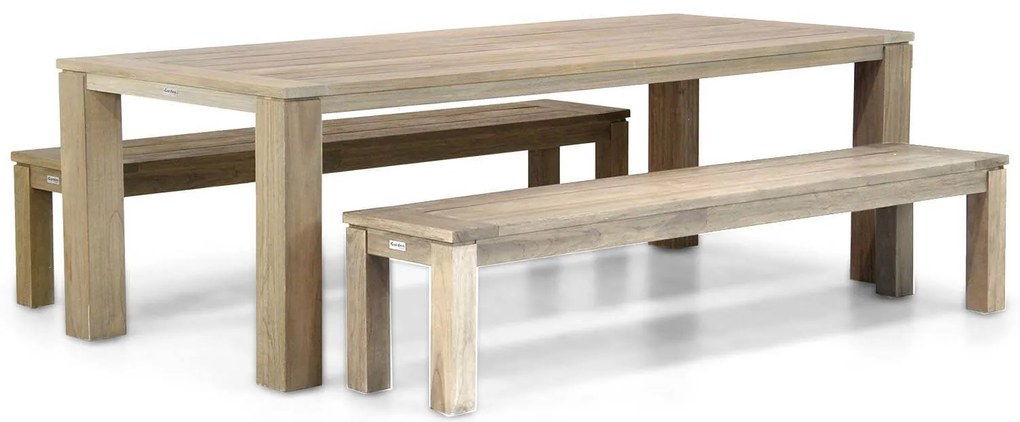 Picknick Set 6 personen 240 cm Teak Old teak greywash Garden Collections Brighton/Brighton