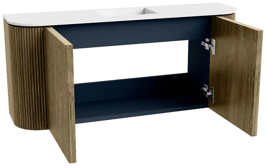Mondiaz Joya 95cm toiletmeubel ronding links/rechts dusk met wastafel faye midden zonder kraangat talc