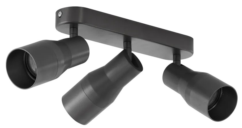 Afgeronde plafondspot gunmetal GU10 50mm 3-lichts - Stanley