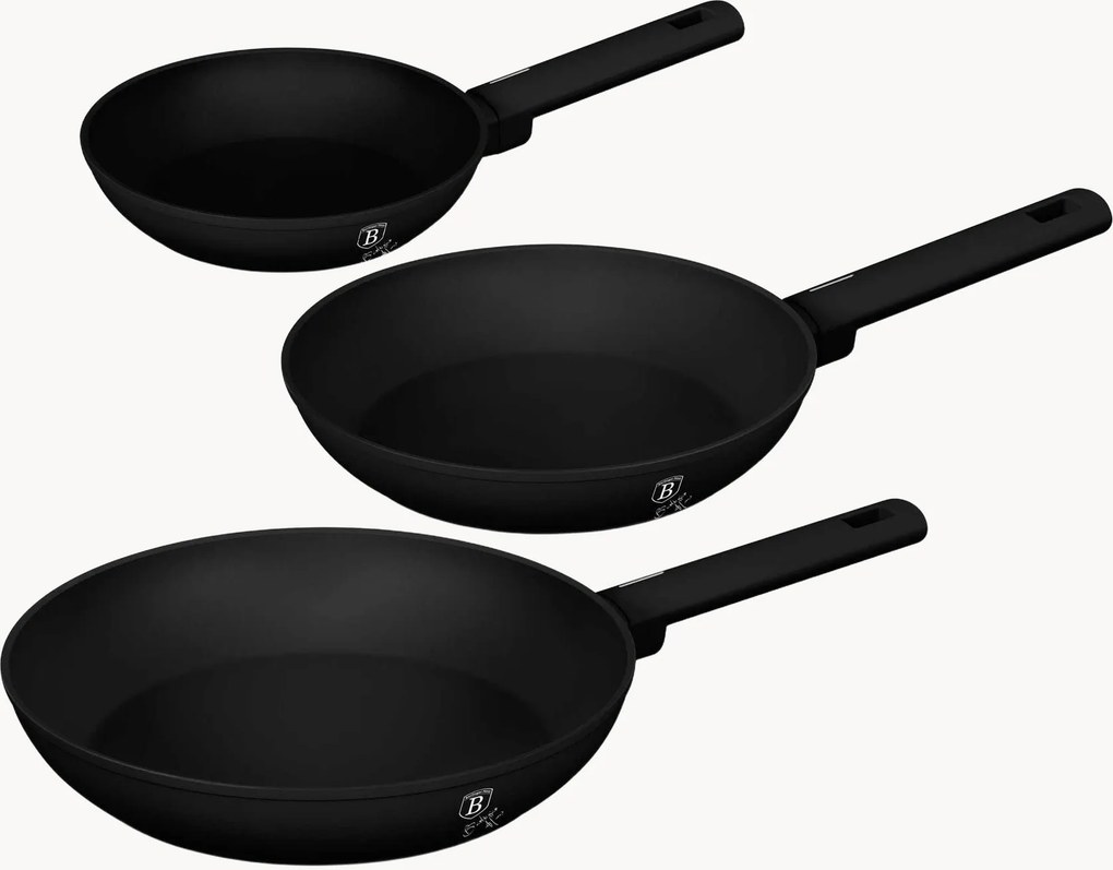 Braadpannenset Matte Black, 3-delig