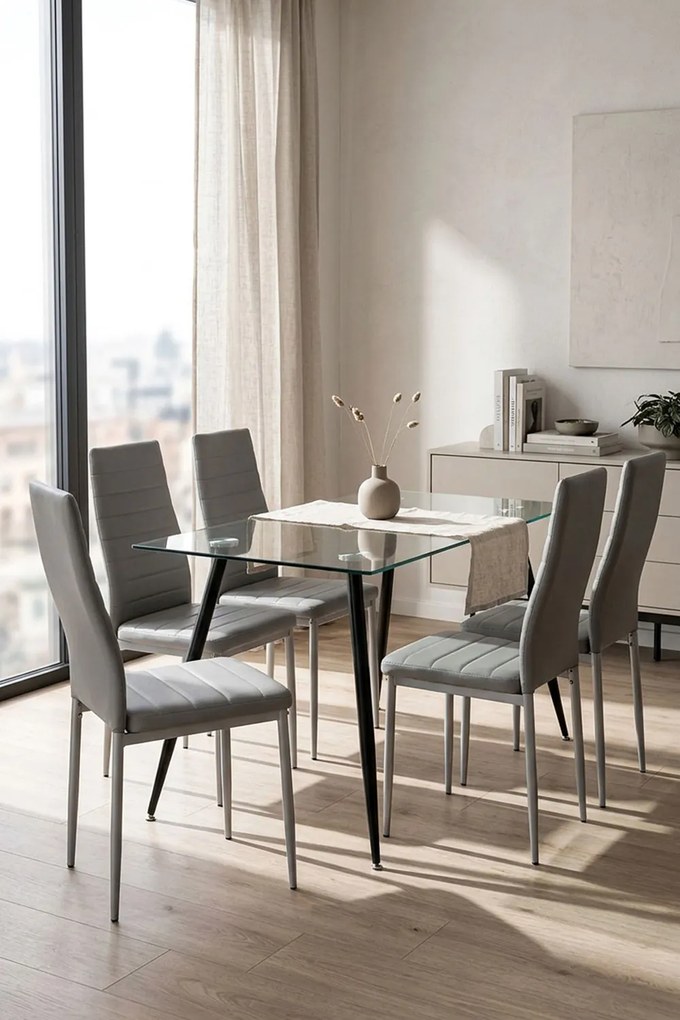 Set 4 Lauter Kunstlederen Stoelen