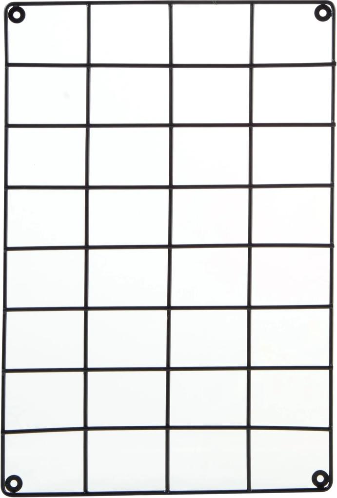 Wandrek, metaal, zwart, 40 x 60 cm