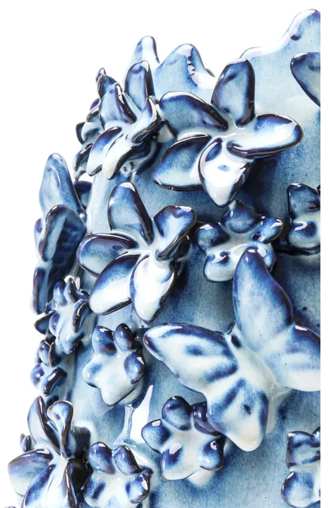 Kare Design Butterflies 35 Blauwe Vaas Met Vlinders
