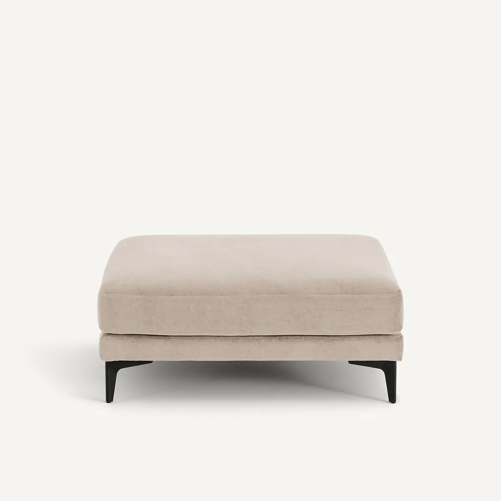 Voetensteun van stonewashed fluweel, MODERNISTE, ontwerp Emmanuel Gallina