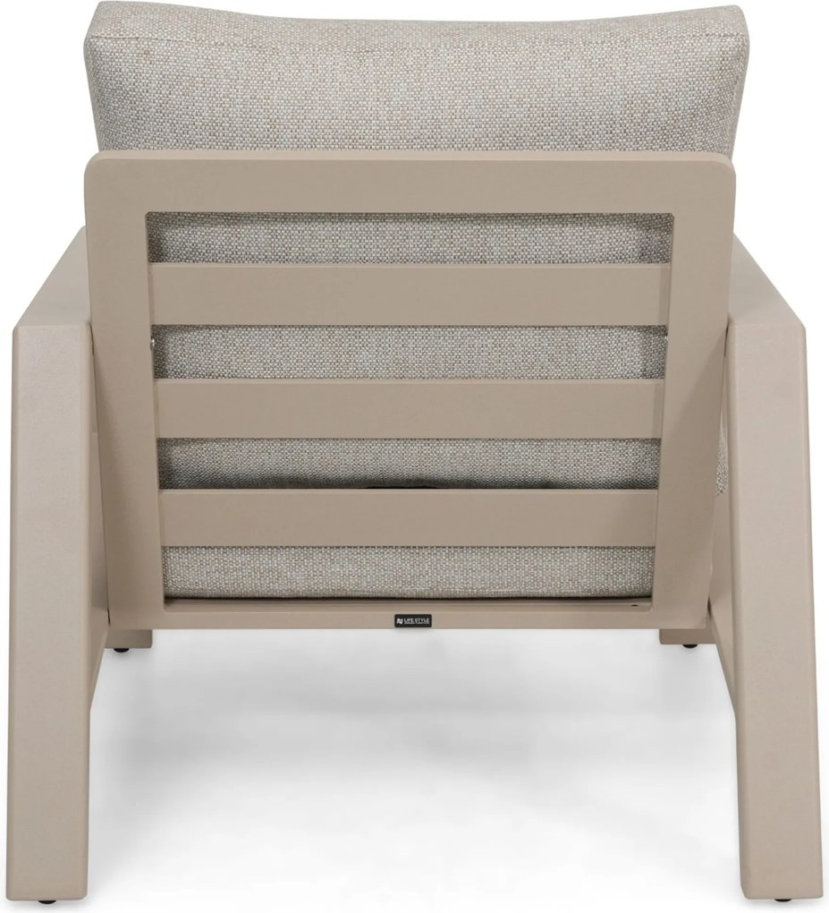 Stoel en Bank Loungeset 5 personen Aluminium Zand/Beige Lifestyle Garden Furniture Melone